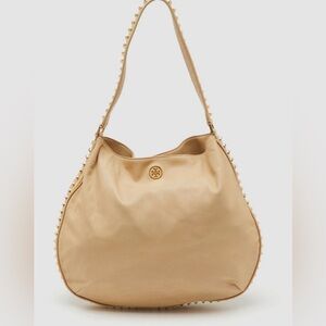 Tory Burch Gold Pyramid Studded Hobo Shoulder Bag GOOD CONDITION